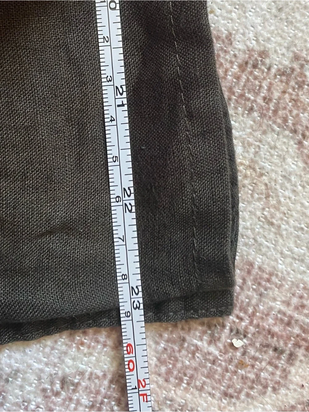 Zara Home Linen Black Square Pillow Cover 25x 23.5 inches